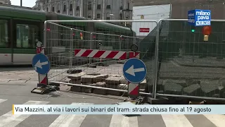Via Mazzini, al via i lavori sui binari del tram: strada chiusa fino al 19 agosto