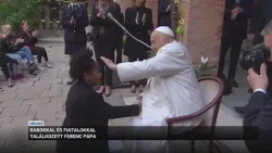 Rabokkal és fiatalokkal találkozott Ferenc pápa