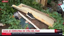 Heavy rains in Viña cause house collapse: owners had left minutes earlier