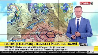 Weather Forecast. First signs of autumn, rain is coming to Bucharest too