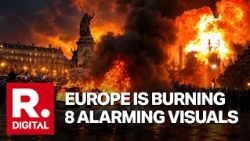 Flames of Wrath: 8 Shocking Sights From France, Italy & Albania As Explosive Unrest Grips Europe