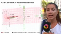 LA ZONA DE CONGRESO CERRADA POR EL DISCURSO DE MILEI: ¿Cuáles son las calles afectadas?