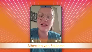 TV Oranje app video message - Albertien van Solkema