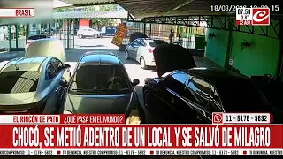 Incredible: Crashed, drove into a dealership, and parked perfectly