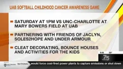 UAB Softball’s Childhood Cancer Awareness game on Saturday