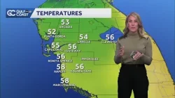 Slightly warmer and breezy Tuesday night for Southwest Florida's Gulf Coast
