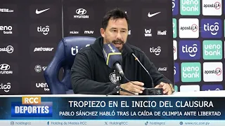 Pablo Sánchez (Olimpia's manager) press conference: Debut blow! He faces the media after Olimpia'...