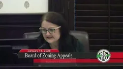 Board of Zoning Appeals - January 14, 2026