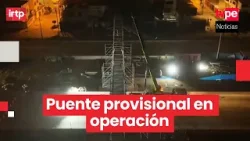 Instalan primer puente provisional en la vía Expresa Sur mientras avanzan obras definitivas
