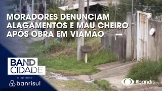 Residents report flooding and foul odors following construction in Viamão