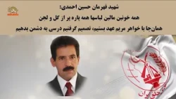 حسین احمدی، با خواهر مریم عهد بستیم تصمیم گرفتیم درسی به دشمن بدهیم۱