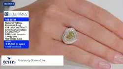 Rare Romance: 5.13ct Yellow Heart-Shaped Diamond Ring | $92,000 Rare Romance: 5.13ct Yellow Heart-Shaped Diamond Ring | $92,000