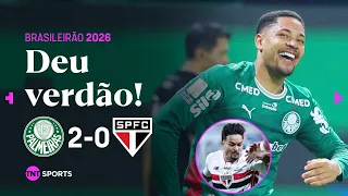 EXPULSÃO, GOL DO TIGRINHO E VERDÃO NA LIDERANÇA! PALMEIRAS 2 X 0 SÃO PAULO