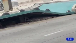 Part of the Mazatlán boardwalk collapses again this Thursday, October 8