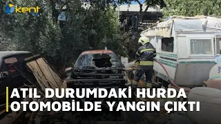FIRE BREAKS OUT IN DERELICT CAR
