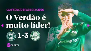 MAURICIO CRAVA DUAS VEZES E VERDÃO SEGUE ISOLADO NA LIDERANÇA! CORITIBA 1X3 PALMEIRAS