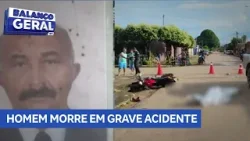 Homem morre e filha fica gravemente ferida durante acidente envolvendo caminhonete e motocicleta
