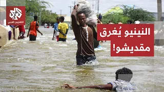 "El Niño" floods strike displaced persons: Heavy rains wash away shelters in the outskirts of Mog...