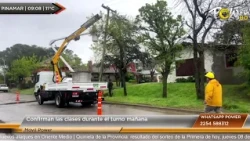 Pinamar: Power Outage Due to Fallen Utility Poles