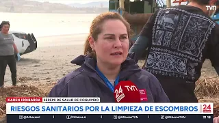 Volunteers clean up the La Serena coastline