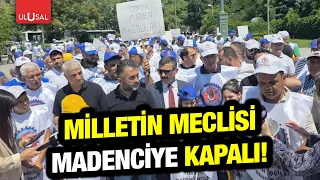 The People's Parliament is closed to miners! Police block miners attempting to march to the Turki...