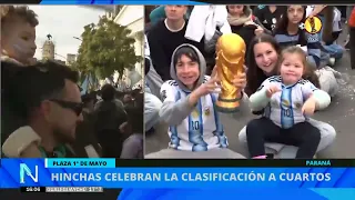 Total madness! Fans celebrate advancing to the quarterfinals