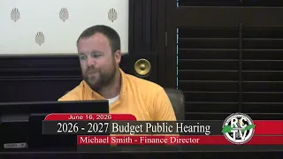 Budget Public Hearing - June 16, 2026