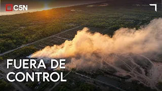 MASSIVE FIRE at an AVELLANEDA warehouse