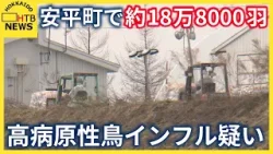 安平町　高病原性鳥インフルエンザの疑い　約18万8000羽の殺処分始まる　北海道内で今シーズン４例目