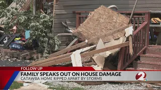 Catawba family speaks out after home ripped apart by storms