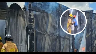 Two families lose everything in Estelí fire caused by stove left on