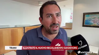 JULY 21, 2026 - TRANI: NEW OUTDOOR SEATING REGULATIONS PRESENTED