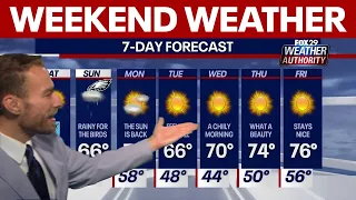 Philadelphia weekend forecast: Rain expected for Eagles game