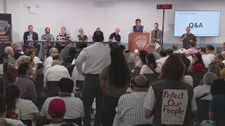Hundreds protest Amtrak's plan to move maintenance facility further south