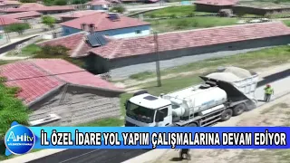İL ÖZEL İDARE YOL YAPIM ÇALIŞMALARINA DEVAM EDİYOR