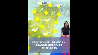 Previsión del tiempo en Aragón, miércoles 22 de julio