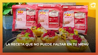 Step-by-step stuffed tostones with ham and the incomparable taste of Delicia