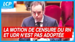 La motion de censure du RN et de l'UDR contre le gouvernement Lecornu n'est pas adoptée - 2/02/2026