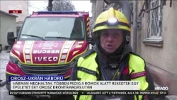 Hárman meghaltak, többen a romok alatt rekedtek egy épületet ért orosz dróntámadás után - HírTV