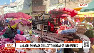 Áncash: Quillcay former bus terminal taken over by informal street vendors