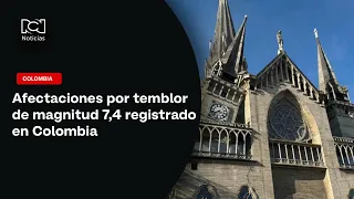 Damage from the 7.4-magnitude earthquake recorded in Colombia on Monday, August 10