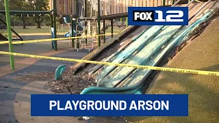 Arson investigation underway after Vancouver play structure destroyed by fire
