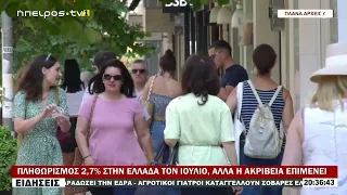 ΠΛΗΘΩΡΙΣΜΟΣ 2,7% ΣΤΗΝ ΕΛΛΑΔΑ ΤΟΝ ΙΟΥΛΙΟ, ΑΛΛΑ Η ΑΚΡΙΒΕΙΑ ΕΠΙΜΕΝΕΙ