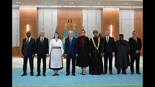 The President accepted credentials from ambassadors of several states
