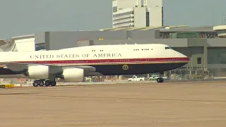 President Trump arrives at DFW for the GOP Midterm Convention