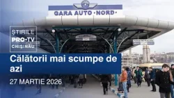 Știrile PRO TV (ORA 13:00) | CĂLĂTORII MAI SCUMPE DE AZI | Moldova