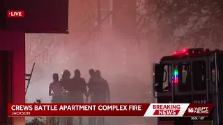 Resident describes dramatic escape as fire destroys two buildings at Serenity Apartments