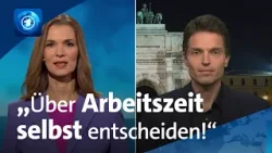 Ökonom Enzo Weber zur Arbeitszeitdebatte I tagesthemen-Interview