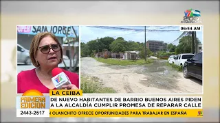 Vecinos del barrio Buenos Aires de La Ceiba piden a la alcaldía reparación de calles