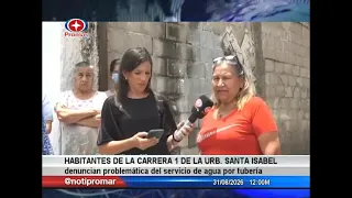 Residents of Carrera 1 in Santa Isabel neighborhood report water service issues